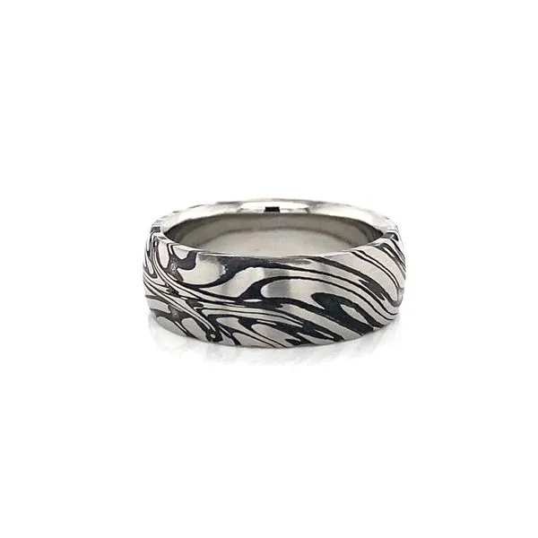 Damascus Steel Wedding Band