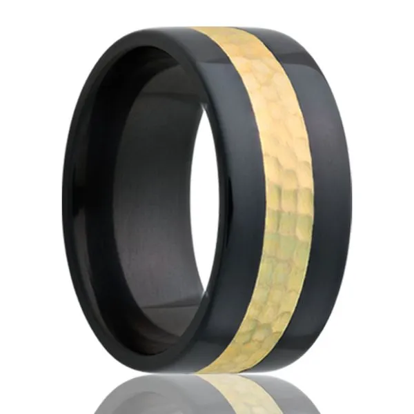 Hammered Inlay Ring