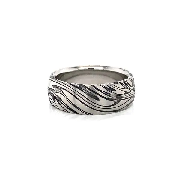 Damascus Steel Wedding Band