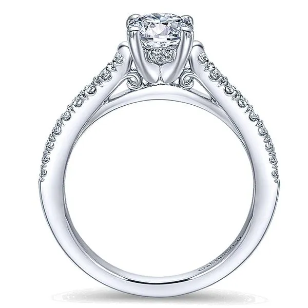 Piper 14k White Gold Round Straight Engagement Ring thumb image 2