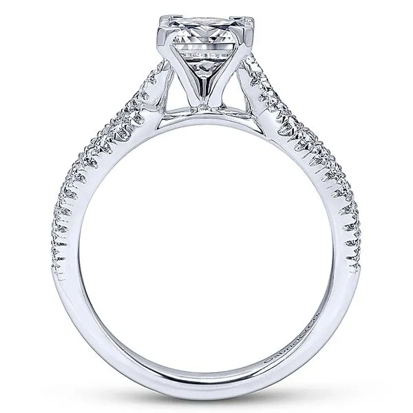 Peyton 14k White Gold Princess Cut Twisted Engagement Ring Image 2 David Douglas Diamonds & Jewelry Marietta, GA