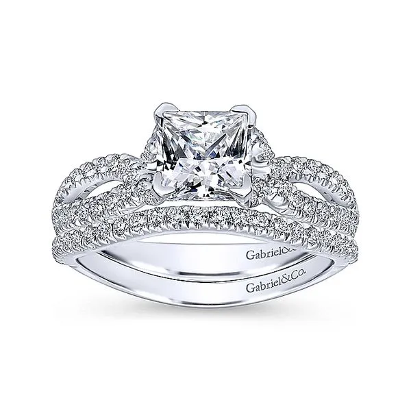 Peyton 14k White Gold Princess Cut Twisted Engagement Ring Image 4 David Douglas Diamonds & Jewelry Marietta, GA