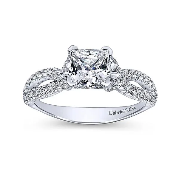 Peyton 14k White Gold Princess Cut Twisted Engagement Ring Image 5 David Douglas Diamonds & Jewelry Marietta, GA