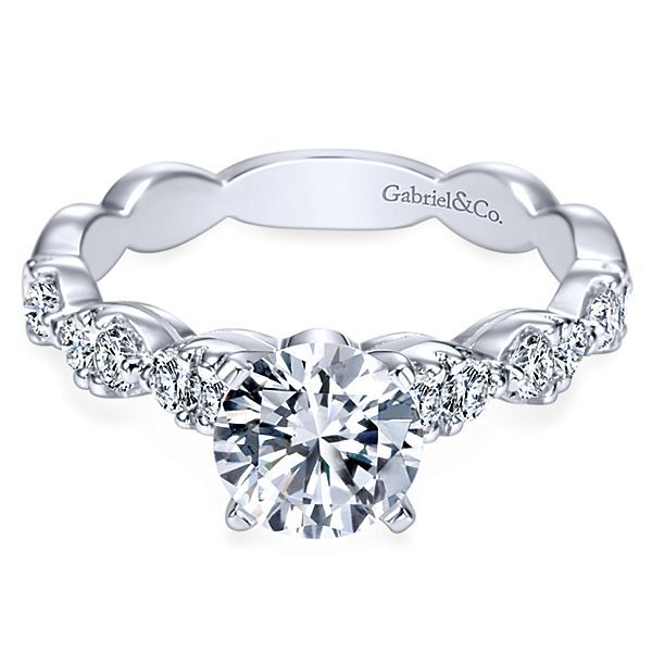 Rowan 14k White Gold Round Straight Engagement Ring David Douglas Diamonds & Jewelry Marietta, GA