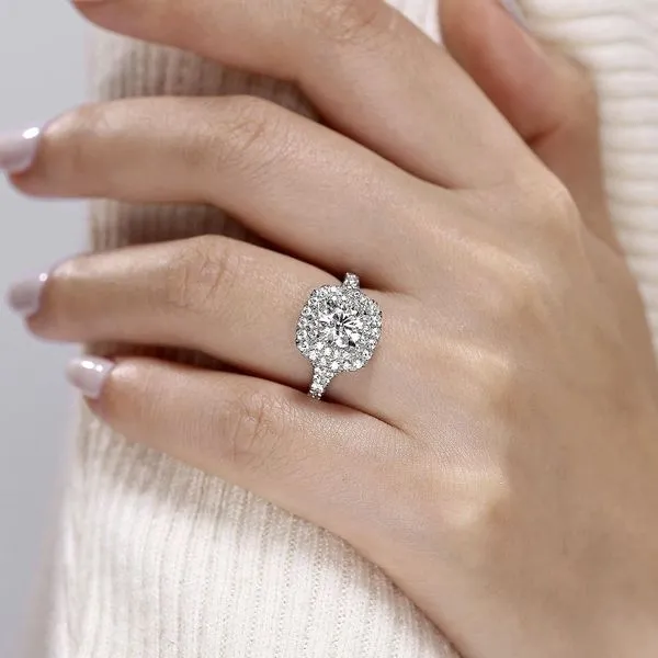 Customizable | Halo Engagement Ring thumb image 5