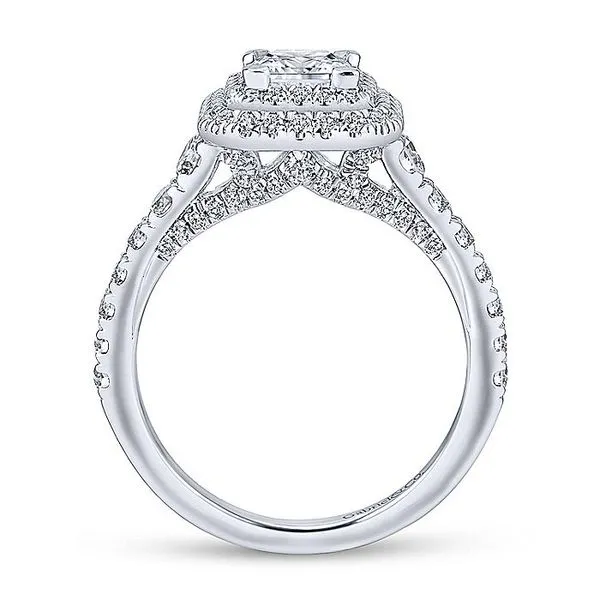 14K White Gold Princess Cut Diamond Engagement Ring thumb image 2