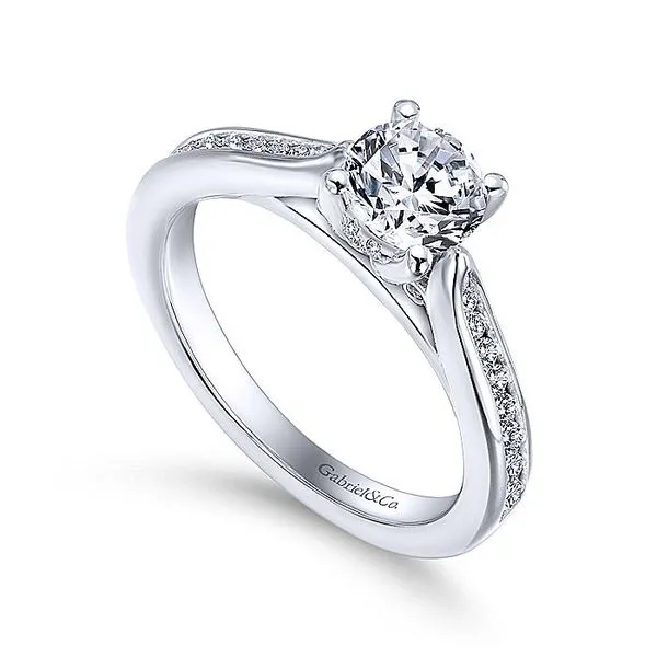 Hannah 14K White Gold Diamond Eng.Ring thumb image 3
