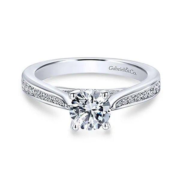Hannah 14K White Gold Diamond Eng.Ring thumb image 1