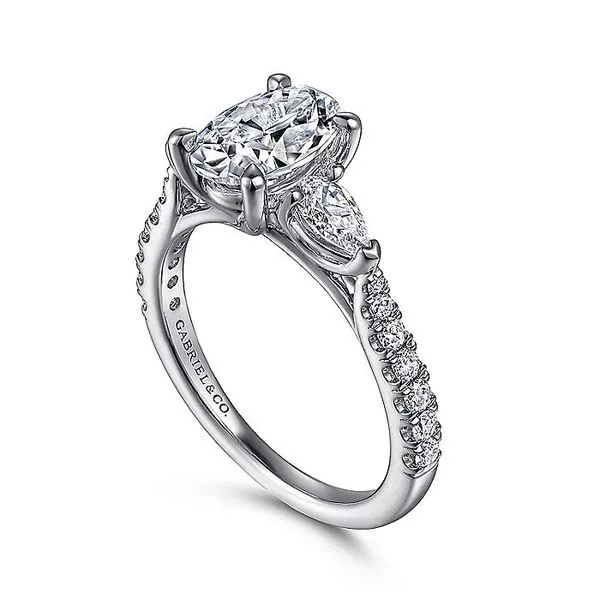 Customizable | Three Stone Engagement Ring thumb image 3