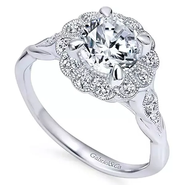 Customizable | Halo Engagement Ring Image 3 David Douglas Diamonds & Jewelry Marietta, GA