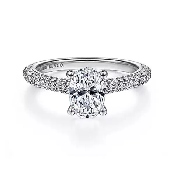 Customizable | Pave Engagement Ring thumb image 1
