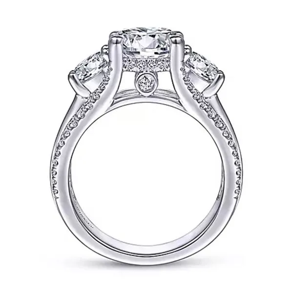 Customizable | Three Stone Engagement Ring thumb image 5