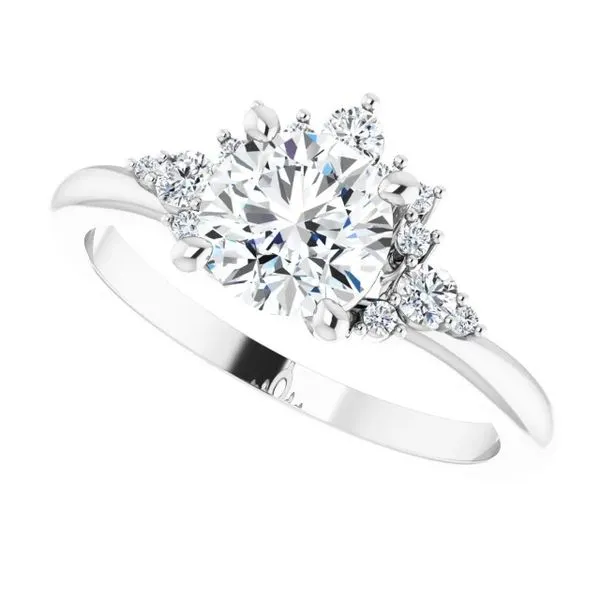 Customizable | Accented Engagement Ring