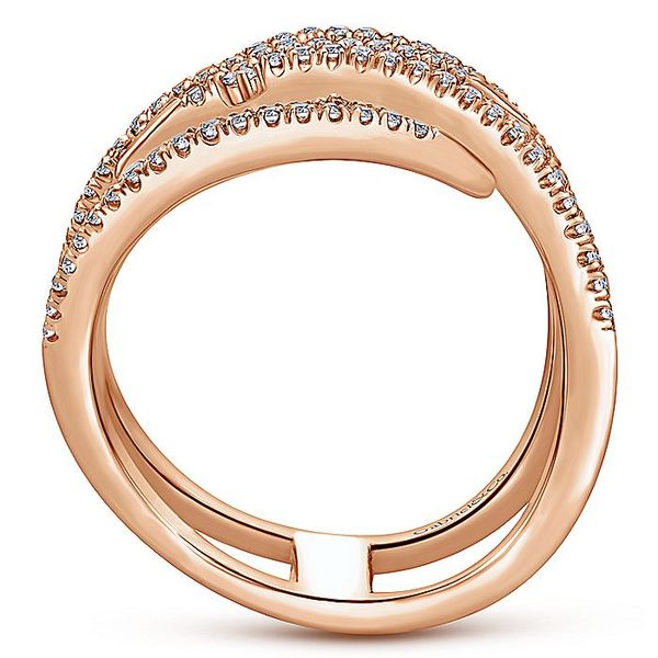 Gabriel & Co Rose Gold Vine Inspired Diamond Fashion Ring Image 2 David Scott Fine Jewelry Panama City Beach, FL