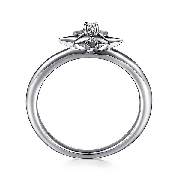 Gabriel & Co. Sterling Silver Bursting Star Diamond Ring Image 2 David Scott Fine Jewelry Panama City Beach, FL