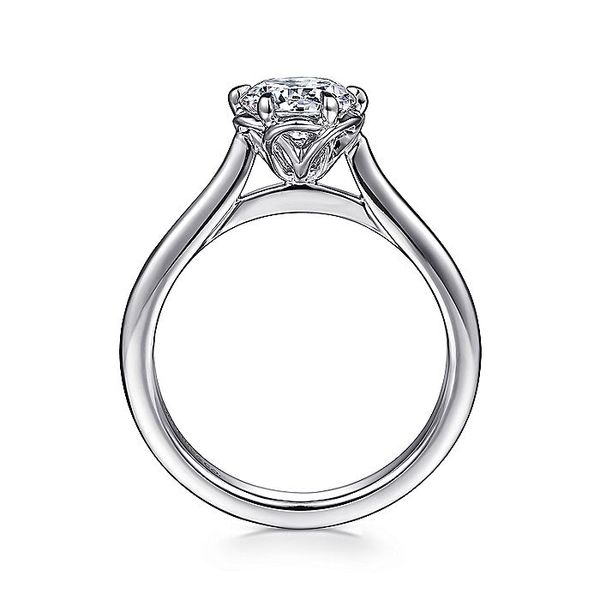 Gabriel & Co. 14 Karat White Gold Round Semi-Mount Engagement Ring Image 2 David Scott Fine Jewelry Panama City Beach, FL