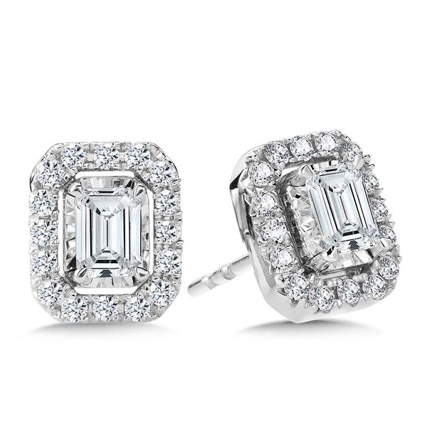 Emerald Cut Diamond Earrings David Scott Fine Jewelry Panama City Beach, FL