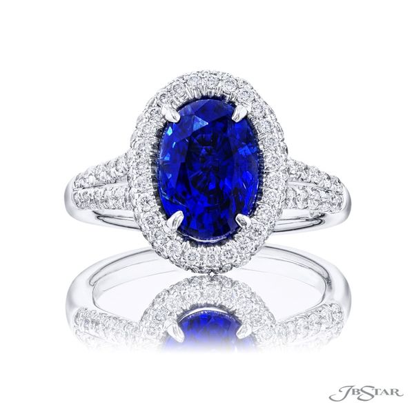 JB Star Platinum Blue Sapphire And Diamond Ring David Scott Fine Jewelry Panama City Beach, FL
