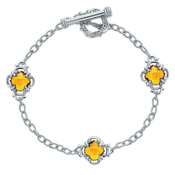 silver citrine bracelet