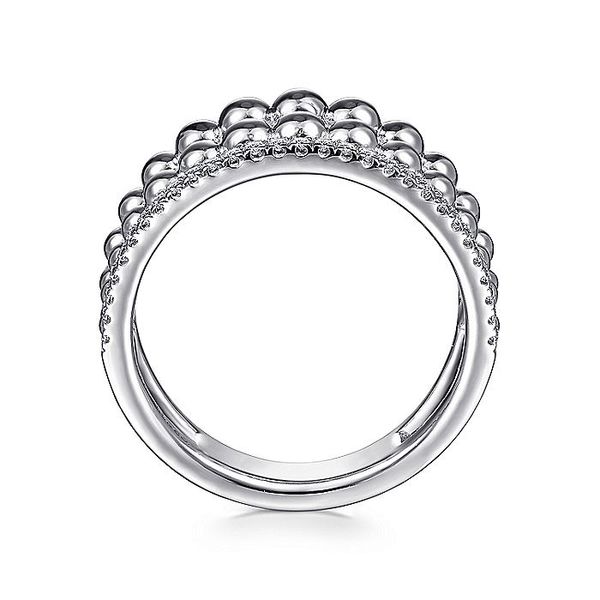 Gabriel & Co Sterling Silver White Sapphire Bujukan Ring Image 2 David Scott Fine Jewelry Panama City Beach, FL
