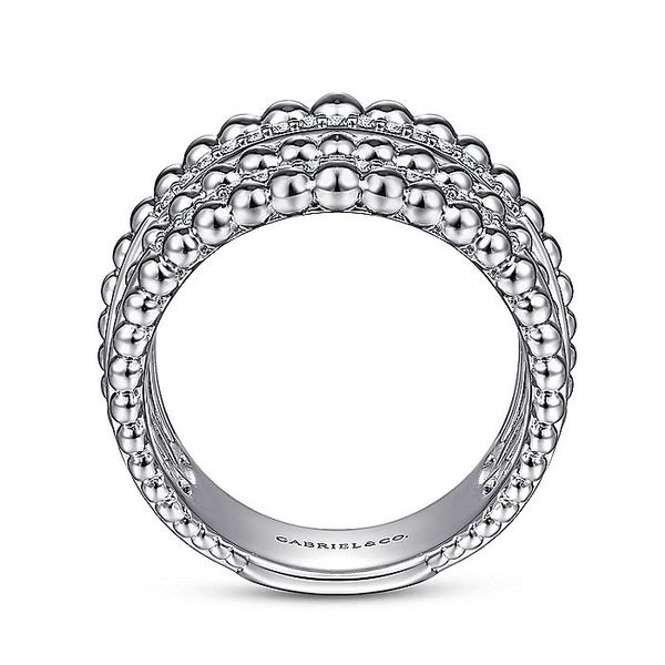 Gabriel & Co Sterling Silver White Sapphire Bujukan Ring Image 2 David Scott Fine Jewelry Panama City Beach, FL