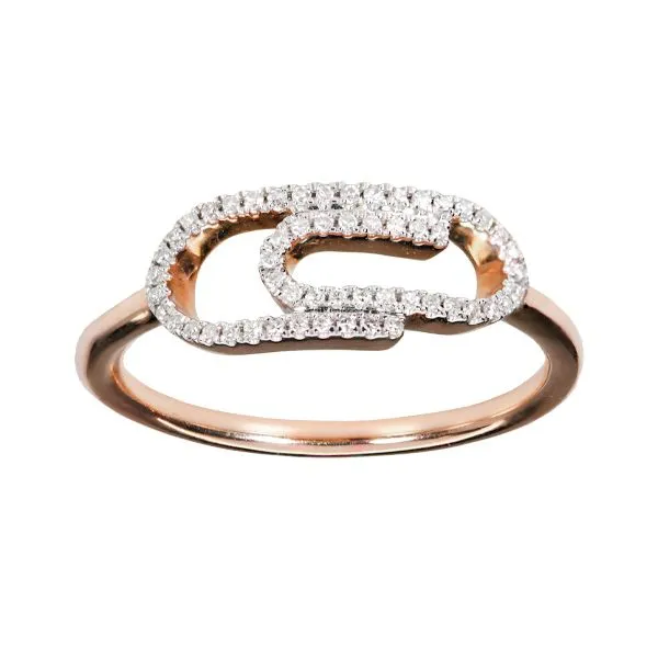 Rose Gold Paperclip Ring D'Errico Jewelry Scarsdale, NY