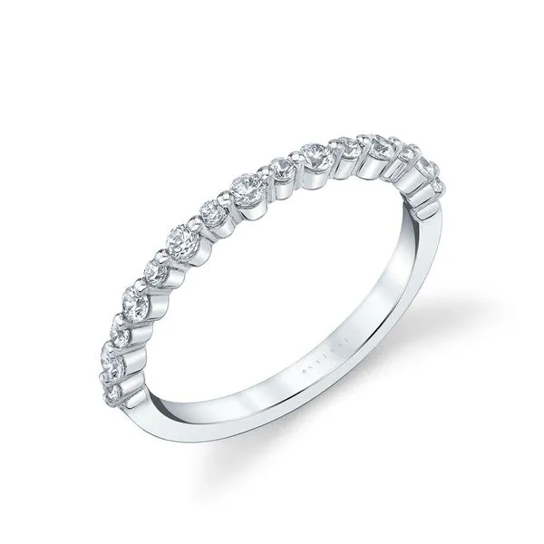 Dainty Alternating Shared Prong Wedding Band D'Errico Jewelry Scarsdale, NY
