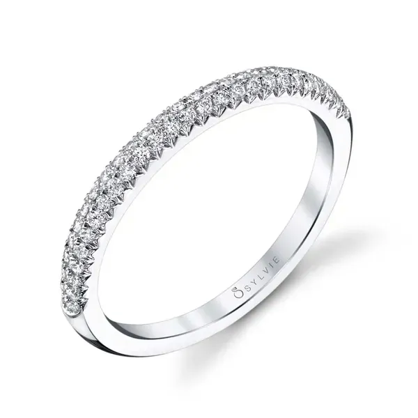 Pave Diamond Stackable Wedding Band D'Errico Jewelry Scarsdale, NY