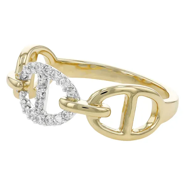 Link Ring with Diamonds Image 3 D'Errico Jewelry Scarsdale, NY