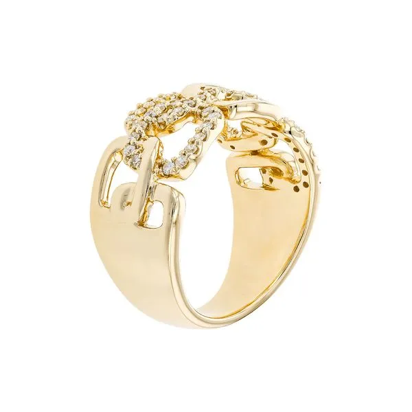 Square Link Diamond Band Image 2 D'Errico Jewelry Scarsdale, NY