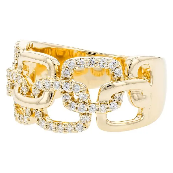 Square Link Diamond Band Image 3 D'Errico Jewelry Scarsdale, NY