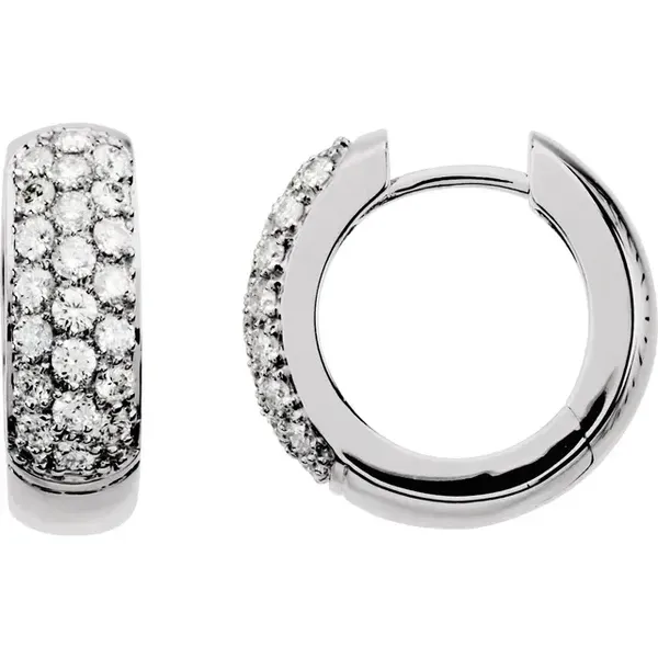 Natural Diamond Hoop Earrings D'Errico Jewelry Scarsdale, NY
