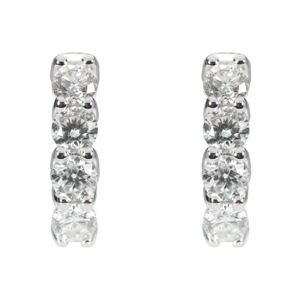 Diamond Huggie Earrings D'Errico Jewelry Scarsdale, NY