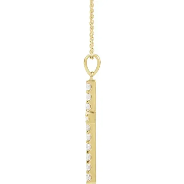 Diamond Cross Pendant Image 2 D'Errico Jewelry Scarsdale, NY