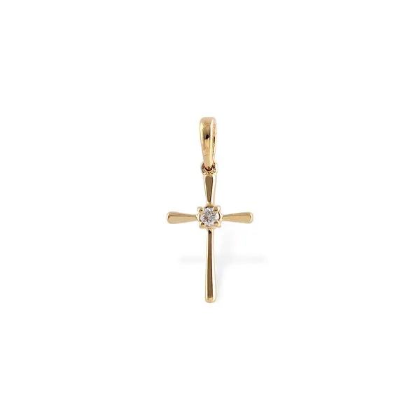 14KT Yellow Gold Diamond Center Cross D'Errico Jewelry Scarsdale, NY
