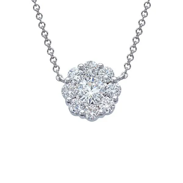 Diamond Cluster Pendant D'Errico Jewelry Scarsdale, NY