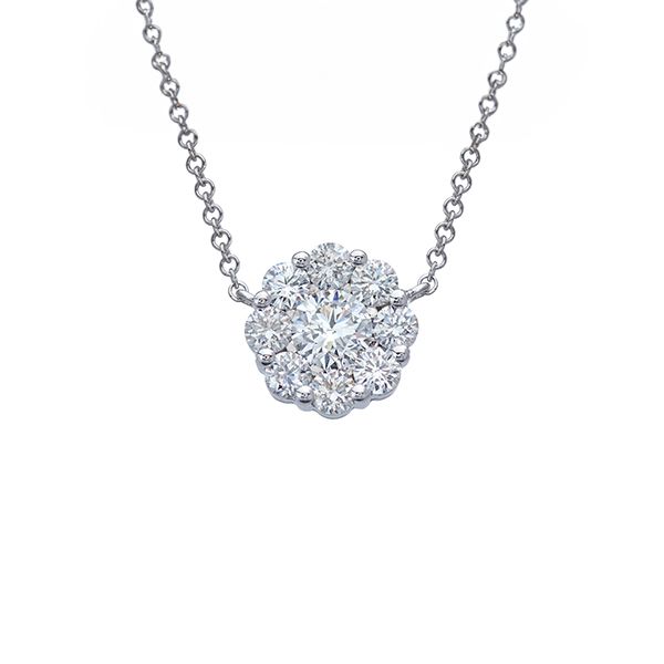 Diamond Cluster Pendant D'Errico Jewelry Scarsdale, NY