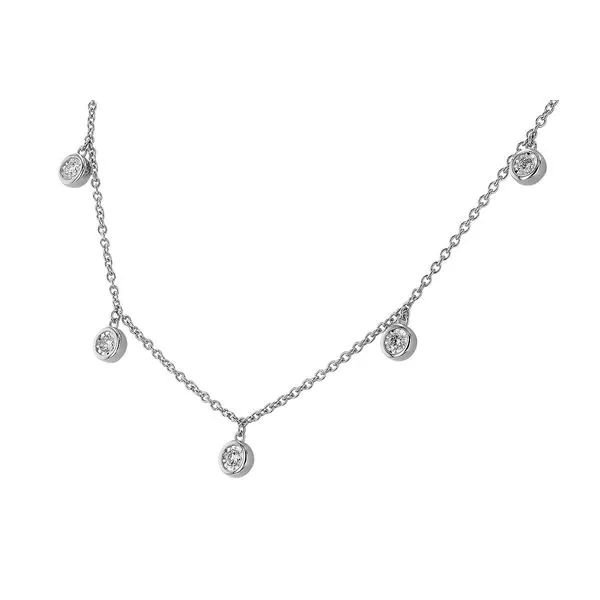 7 Bezel Set Diamond Pendant Image 2 D'Errico Jewelry Scarsdale, NY