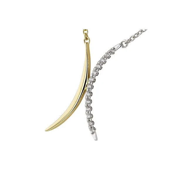 Two Tone Diamond Necklace Image 2 D'Errico Jewelry Scarsdale, NY