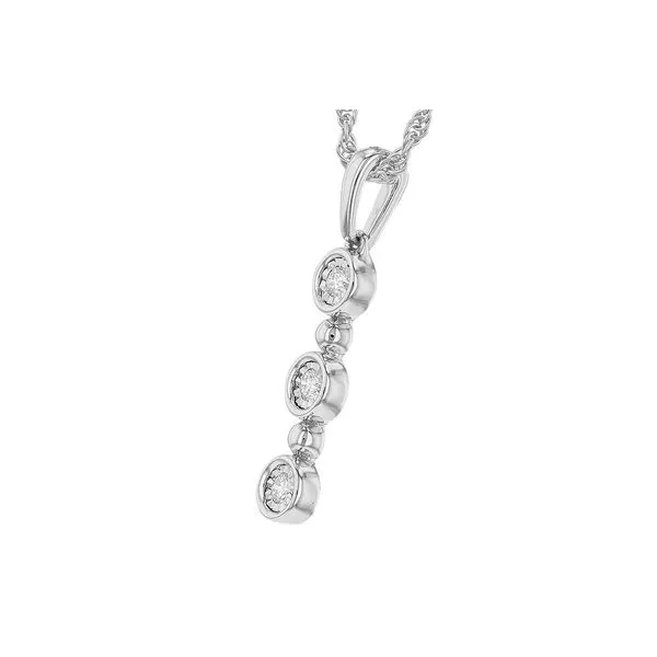 3 Bezel Set Diamond Necklace Image 2 D'Errico Jewelry Scarsdale, NY