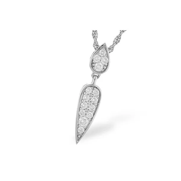 14K White Gold Diamond Necklace D'Errico Jewelry Scarsdale, NY