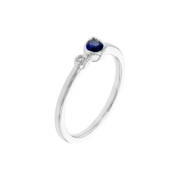 14K White Gold 1 Round Bezel Set Diamond Ring Image 2 D'Errico Jewelry Scarsdale, NY