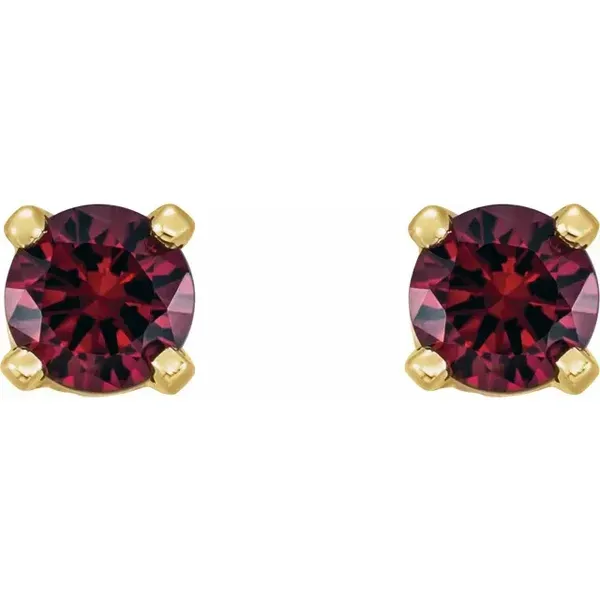 Natural Mozambique Garnet Screwback Stud Earrings D'Errico Jewelry Scarsdale, NY