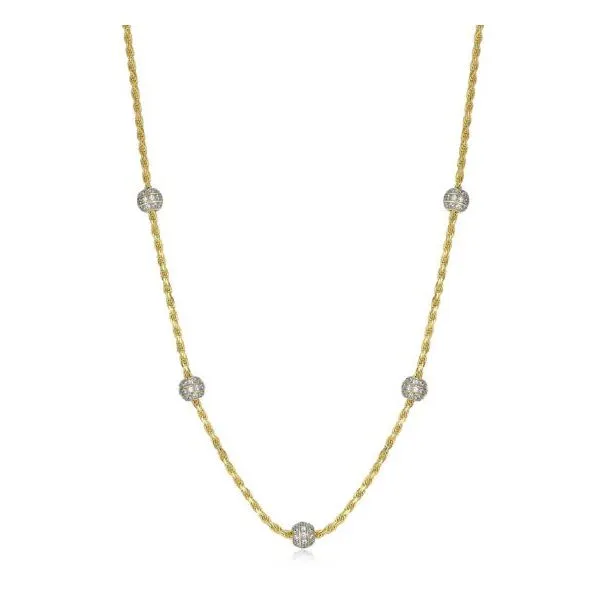 Sterling Silver Yellow Gold and Rhodium-Plated Necklace D'Errico Jewelry Scarsdale, NY