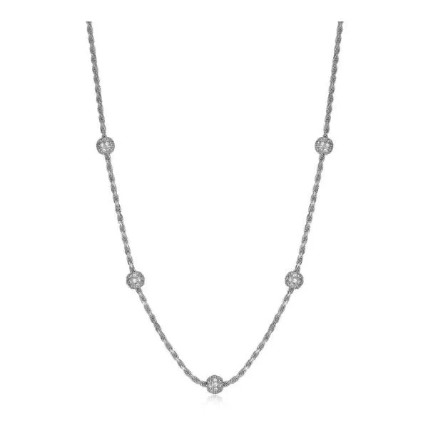 Sterling Silver Rhodium-Plated Rope Necklace D'Errico Jewelry Scarsdale, NY