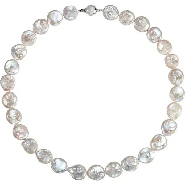 Cultured White Freshwater Pearl Coin D'Errico Jewelry Scarsdale, NY