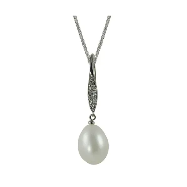 14K White Gold 2 Akoya Pearls D'Errico Jewelry Scarsdale, NY