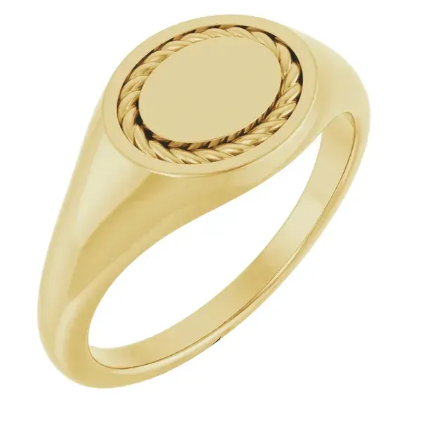 Oval Rope Signet Ring D'Errico Jewelry Scarsdale, NY