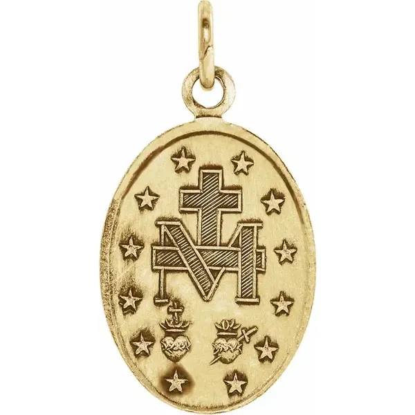 Oval Miraculous Medal Image 3 D'Errico Jewelry Scarsdale, NY