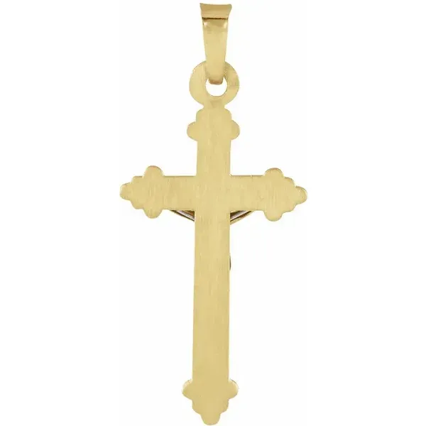 Two-Tone Hollow Crucifix Pendant Image 2 D'Errico Jewelry Scarsdale, NY